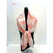 【スカーフ】【日本製】ポリシフォン　日本製ぼかしグラデーション柄ロングスカーフ