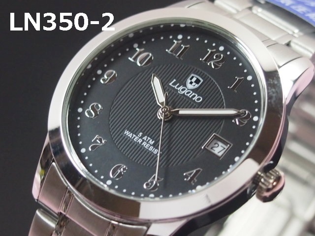 Lugano(ルガノ)ユニセックス腕時計 メタルウォッチ 日本製ムーブメント カレンダー表示 5気圧防水 有限会社 ドリーミー企画  問屋・仕入れ・卸・卸売の専門【仕入れならNETSEA】
