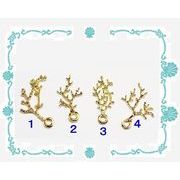 夏アクセサリー【オリジナル】アンティークパーツ/サンゴチャーム/海マリン/最安値＆営業日当日出荷