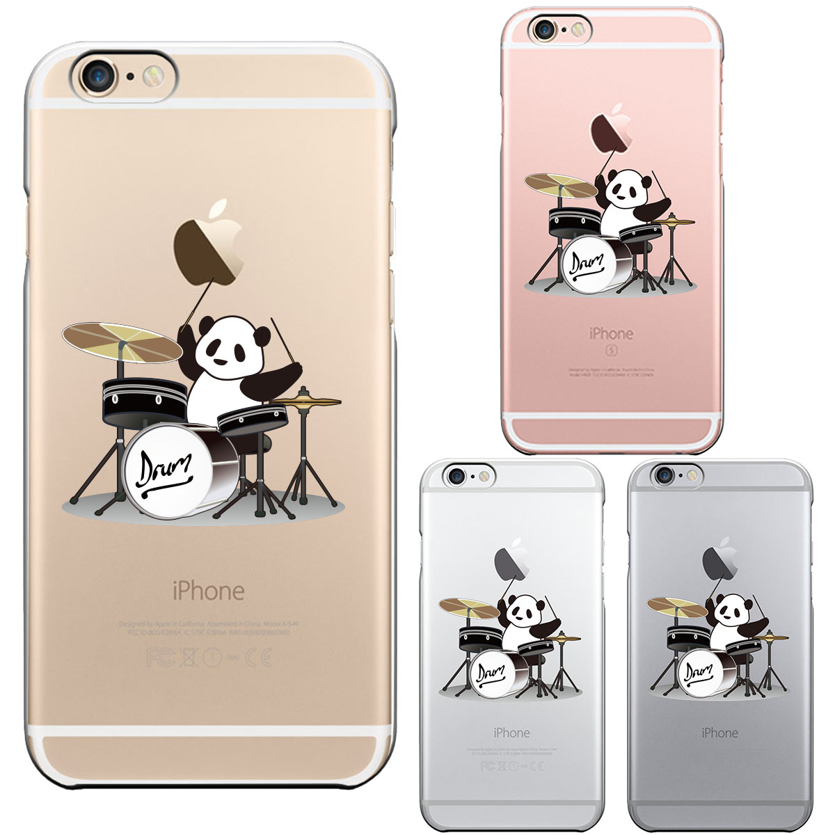 iPhone6 iPhone6S ハード クリア ケース カバー シェル ジャケット ドラムパンダ