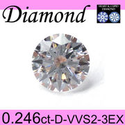 1-1612-01005 UDU  ◆ ダイヤモンド ルース 0.246ct D VVS2 3EX-H&C