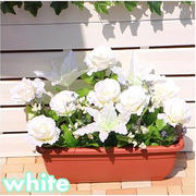 ☆● 【HC-1P】薔薇プランター 造花　ホワイト 92850