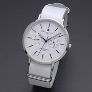 正規品Salvatore Marra腕時計サルバトーレマーラ SM15117-SSWHBL 多軸 薄型革ベルト メンズ腕時計