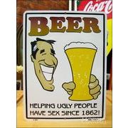 アメリカンブリキ看板 ビール/Beer 酔いましょう
