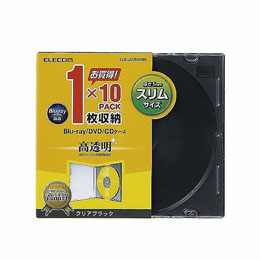 エレコム　Blu-ray/DVD/CDケース(スリム/PS/1枚収納)　CCD-JSCS1
