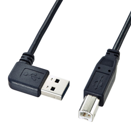 サンワサプライ　両面挿せるL型USBケーブル(A-B標準)　KU-RL15