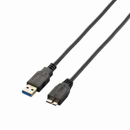 エレコム　極細USB3.0ケーブル(A-microB)　USB3-AMBX20BK