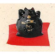 【ご紹介します！ほっこりカワイイ！おもしろ和雑貨＆縁起物！】（磁）猫貯金箱（小）黒