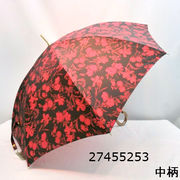 【日本製】【雨傘】【長傘】ポリエステル生地転写花柄プリント日本製軽量金骨ジャンプ傘