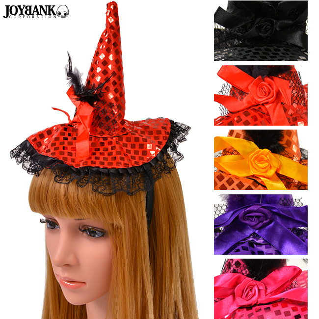 アウトレット シャイニー魔女っ子ミニ帽子カチューシャ 5color ハロウィン仮装 ファッション雑貨 Joybank Corporation 問屋 仕入れ 卸 卸売の専門 仕入れならnetsea