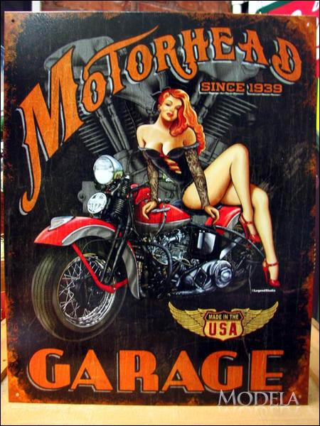 アメリカンブリキ看板 モーターヘッド/Motorhead Garage