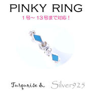 リング-4 / 1139-2210 ◆ Silver925 シルバー ピンキーリング ターコイズ