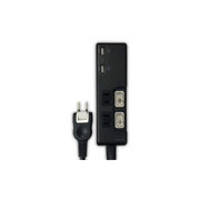 HIDISC USB 2ポート付 節電タップ(独立スイッチ付) 2個口+2USBポート ブ