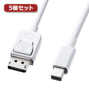 【5個セット】 サンワサプライ ミニ-DisplayPort変換ケーブル2m KC-DPM