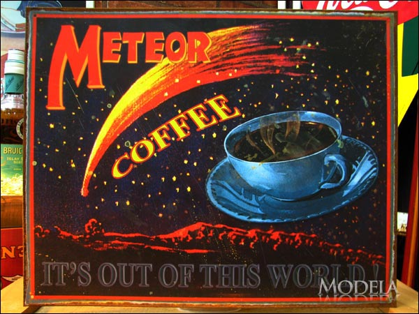 アメリカンブリキ看板 Meteor Coffee
