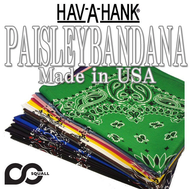 ★16カラー♪　HAV-A-HANK PISLEY BANDANA  12111