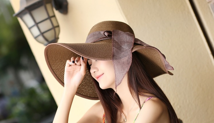 帽子 / つば広  中折れ ハット / レディース メンズ  麦わら帽子 紫外線対策 UVケア