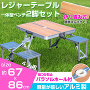 折り畳み式アウトドアテーブル&4チェアセット1135【木目】