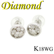 1-1411-99013 MET  ◆  K18 ホワイトゴールド ダイヤモンド 0.1ct ピアス