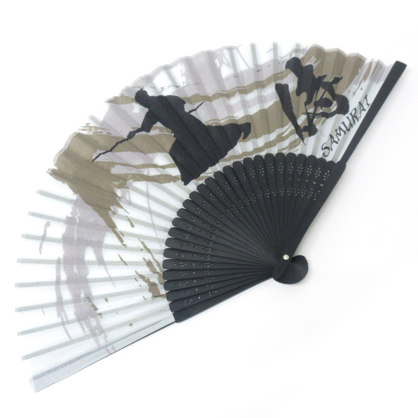 ファッション雑貨＞＜和雑貨・和土産＞高級シルク扇子 侍 No.504