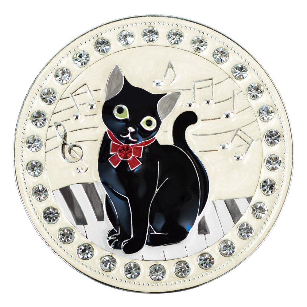 コンパクトミラー(黒猫)