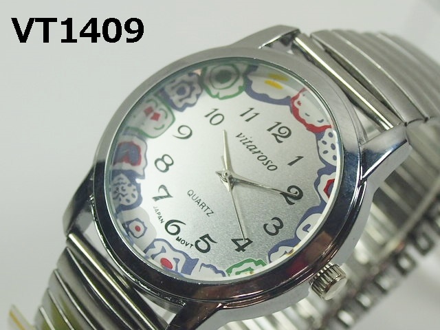 VITAROSOレディース腕時計　ジャバラベルト　日本製ムーブメント　見やすい文字盤