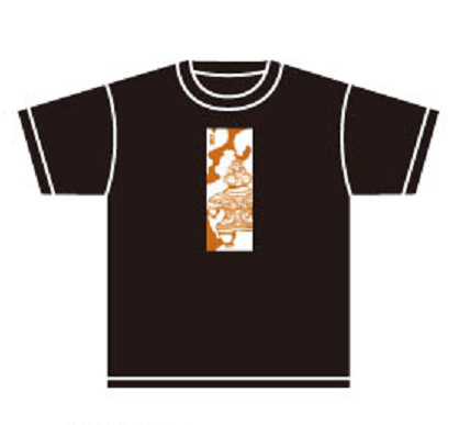 【ご紹介します！日本土産に最適！手拭いデザインのTシャツ！　プレスTシャツ】遮光器土偶(しゃこうき)