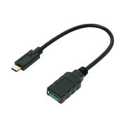 ミヨシ USB Type-C 3.1 Gen2対応ホストケーブル 0.15m ブラック S