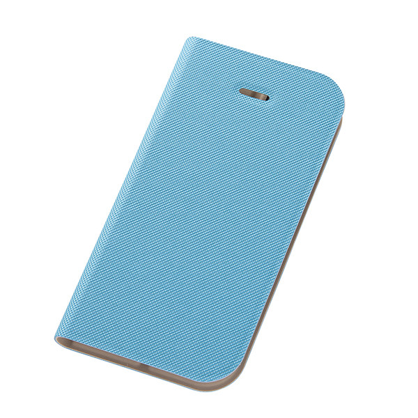 iPhone5/iPhone5s/スマホケースブックカバータイプ ポケットスリム ブルー