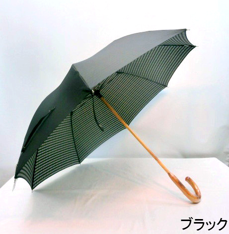 【日本製】【雨傘】【紳士用】甲州織ウラシマ紳士日本製スレンダー骨手開き雨傘