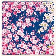 【ご紹介します！安心の日本製！花柄が美しい！en.gawa. 刺繍ハンカチ】梅　コン