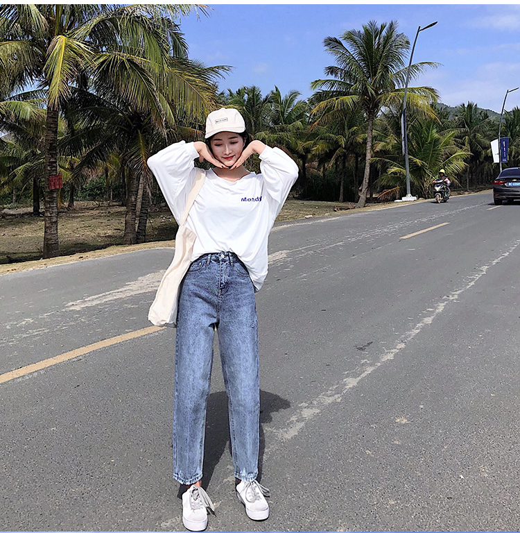 春夏新品発売 韓国ファッション Chic気質 ハイウエスト ゆったりする スリム デニム ジーンズ アパレル オープンブリッジ 合同会社 問屋 仕入れ 卸 卸売の専門 仕入れならnetsea
