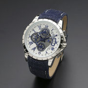 正規品SalvatoreMarra腕時計サルバトーレマーラ SM13119D-SSWHBL/BL クロノグラフ 革ベルト メンズ腕時計