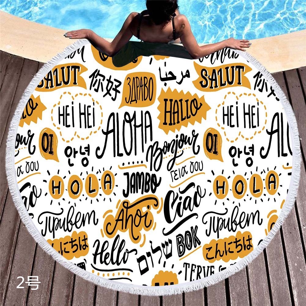 ラウンドビーチシート 夏 ビーチ マット お洒落 厚手 アパレル 株式会社 シャローム 問屋 仕入れ 卸 卸売の専門 仕入れならnetsea