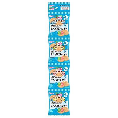アサヒグループ食品(WAKODO) 赤ちゃんのおやつ+Ca カルシウムたっぷりミルクビスケット4連