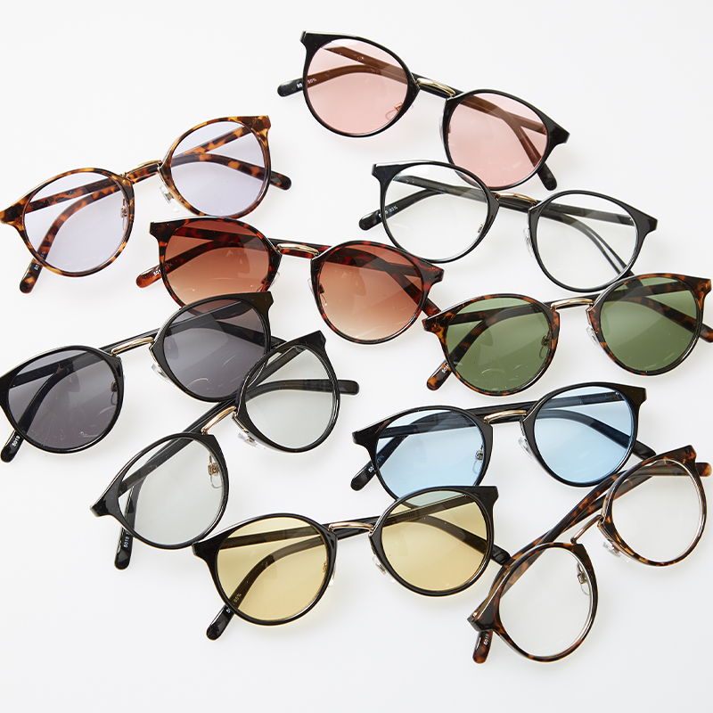 ボストン サングラス メンズ レディース 伊達 メガネ 丸 カラーレンズ 眼鏡 めがね UVカット カジュアル