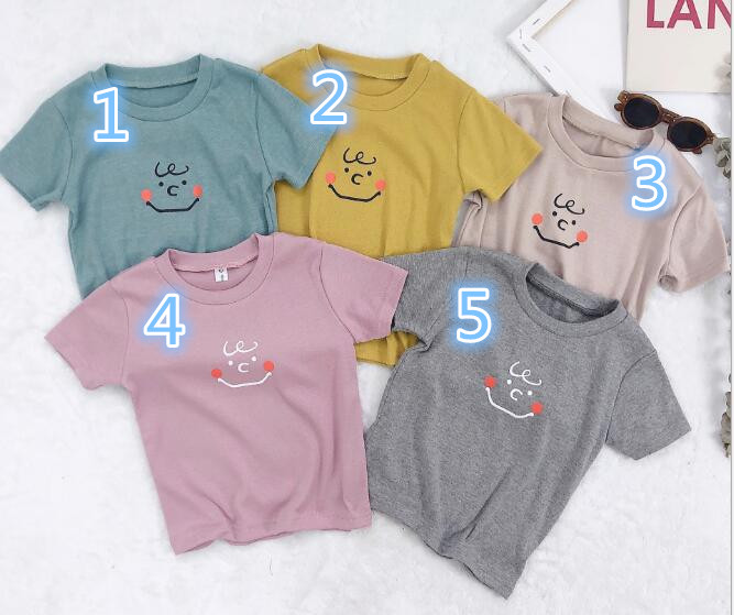 2019年新作★春新品★子供服★キッズ服★半袖シャツ★Tシャツ★女の子★5色80-120