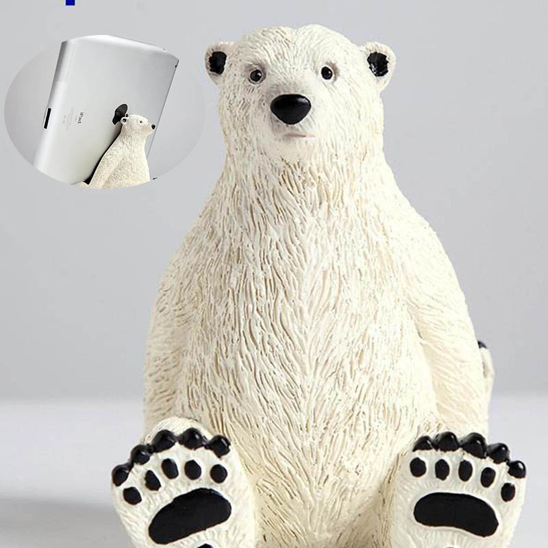 スマホスタンド  スマホ置き 角度 卓上スタンド スマホホルダー 携帯 可愛い 北極熊 ホッキョクグマ
