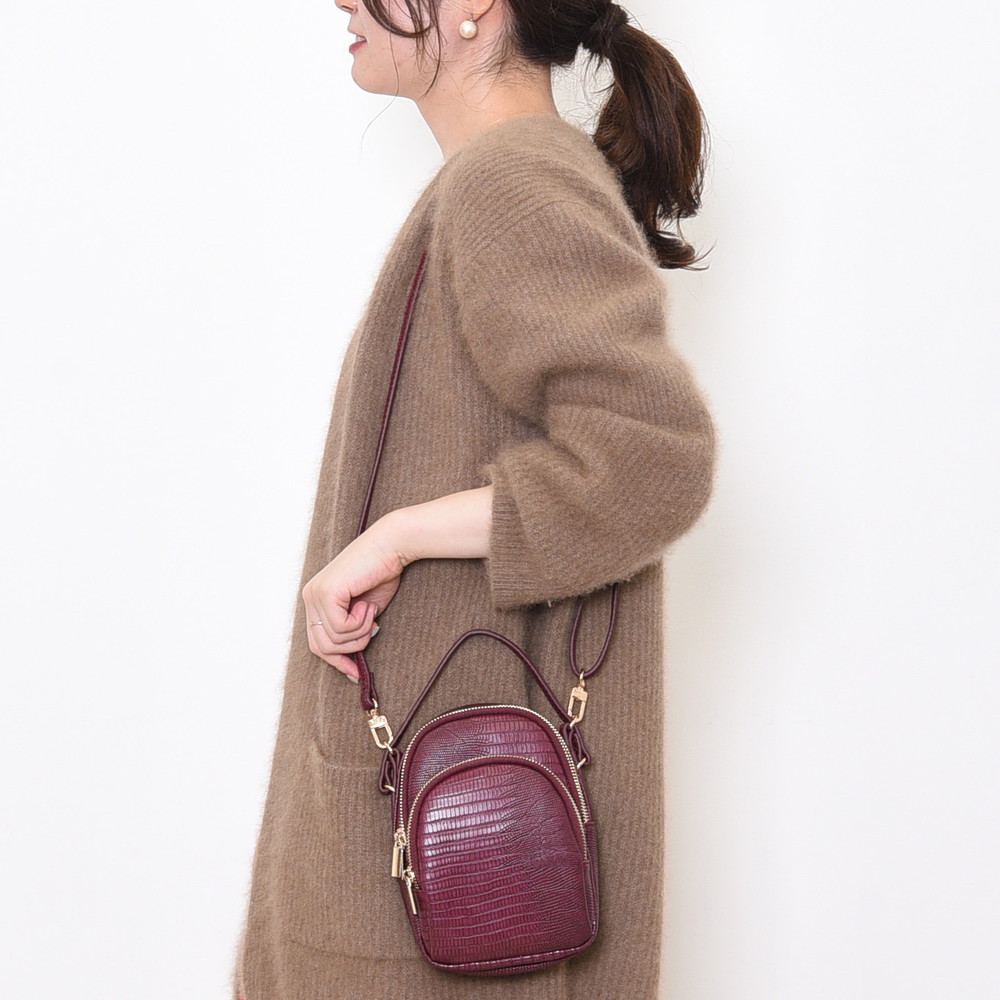 フェイクレザー多機能2WAYポシェット COOCO