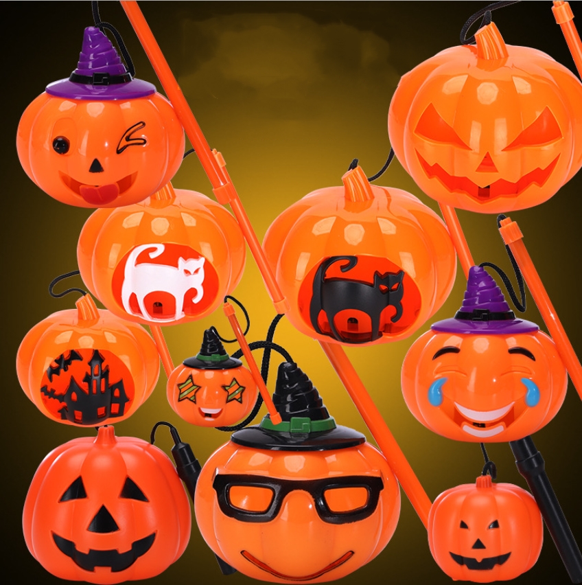 ハロウィン 手で提げる かぼちゃのランプ バー 装飾 光を発する かぼちゃの提灯 子供 表情 提灯を提げる