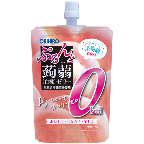 【在庫終了、終売】ぷるんと蒟蒻ゼリースタンディング カロリーゼロ 白桃