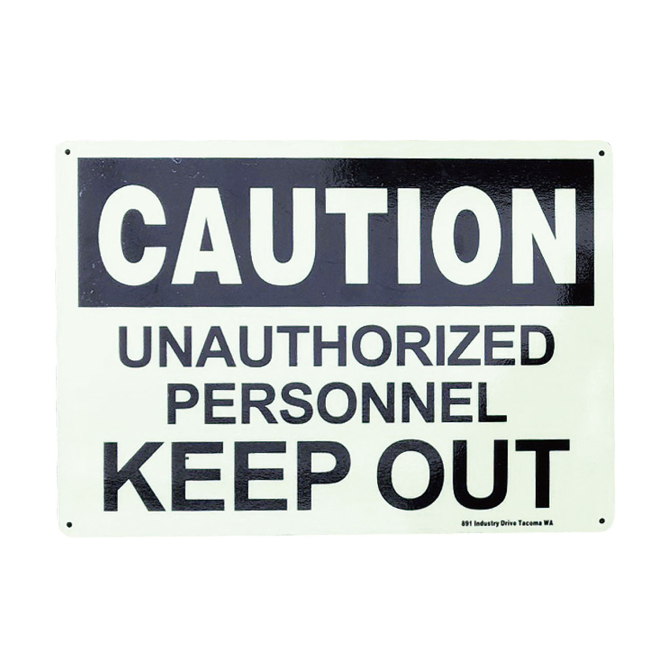 SECURITY SIGN CAUTION