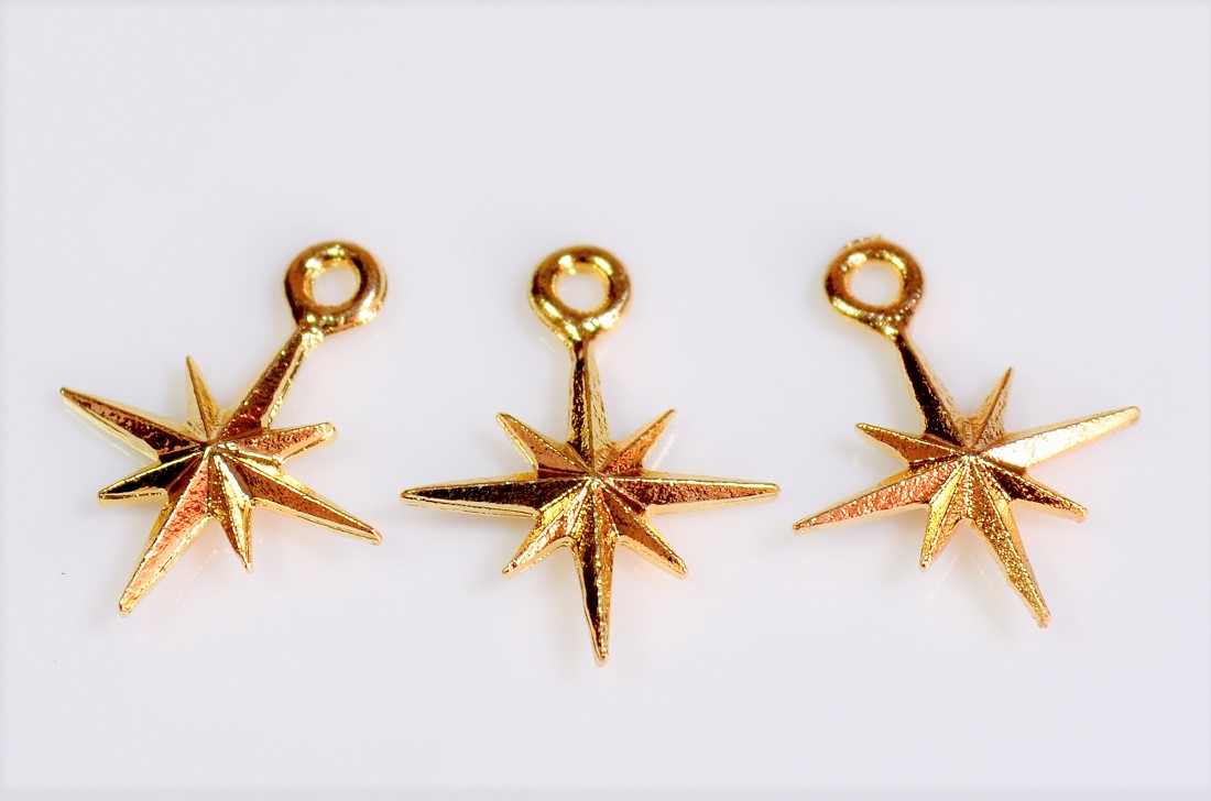 アンティークパーツ 宇宙雑貨 星チャーム ミニチャーム（両面同じ柄