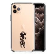 iPhone11pro  側面ソフト 背面ハード ハイブリッド クリア ケース カバー スポーツサイクリング 男子1