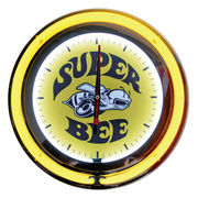 NEON CLOCK DOUBLE【SUPER BEE】ネオンクロック
