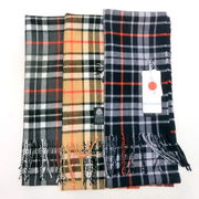 【ストール】【マフラー】ユニセックス日本製チェック柄ウールマフラー