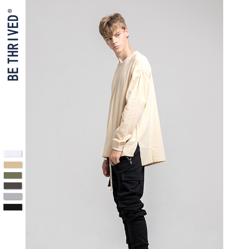 メンズファッション オーバーサイズ 長袖tシャツ 男女兼用 無地 ストリート系トップス 新作 全6色 アパレル ゼットジー 株式会社 問屋 仕入れ 卸 卸売の専門 仕入れならnetsea