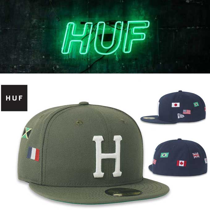 HUF WORLD TOUR NEW ERA FITTED HAT  18265