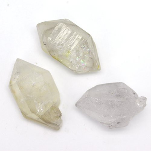 3個 水晶結晶 ダブルターミネーテッド（両剣水晶）原石【FOREST 天然石 パワーストーン】