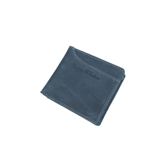 スムースレザー革小物 折り財布カードスライダー LUCIANO VALENTINO LUV-2004 NV